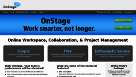What Onstageportal.com website looked like in 2016 (7 years ago)