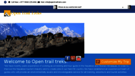 What Opentrailtreks.com website looked like in 2016 (7 years ago)