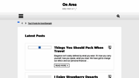 What Onarea.com website looked like in 2016 (7 years ago)