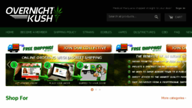 What Overnightkush.com website looked like in 2016 (7 years ago)