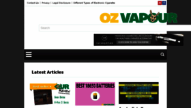 What Ozvapour.com website looked like in 2016 (7 years ago)