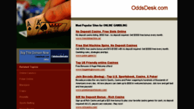 What Oddsdesk.com website looked like in 2016 (7 years ago)