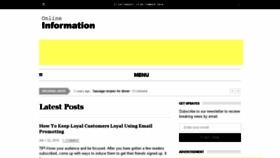 What Onlineinformation.org website looked like in 2016 (7 years ago)