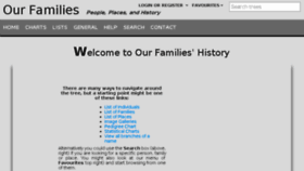 What Our-families.info website looked like in 2016 (7 years ago)