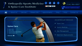 What Orthopedicsportsmed.com website looked like in 2016 (7 years ago)
