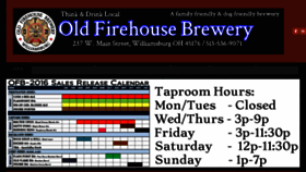 What Oldfirehousebrewery.com website looked like in 2016 (7 years ago)