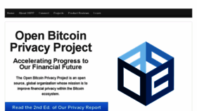 What Openbitcoinprivacyproject.org website looked like in 2016 (7 years ago)