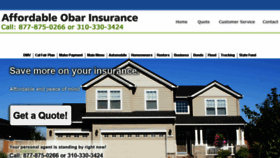 What Obarinsurance.com website looked like in 2016 (7 years ago)