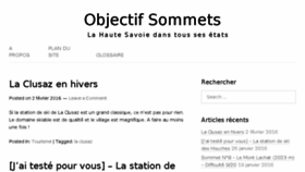 What Objectifsommets.fr website looked like in 2017 (8 years ago)