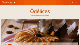 What Odelices.com website looked like in 2017 (7 years ago)