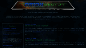What Orionsector.com website looked like in 2017 (7 years ago)