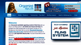 What Organizeyourlife.com.au website looked like in 2017 (7 years ago)