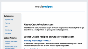 What Oraclerecipes.com website looked like in 2017 (7 years ago)