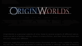 What Originworlds.com website looked like in 2017 (7 years ago)