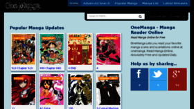 What Onemanga.com website looked like in 2017 (7 years ago)