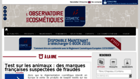 What Observatoiredescosmetiques.com website looked like in 2017 (7 years ago)