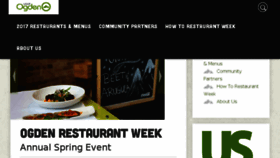 What Ogdenrestaurantweek.com website looked like in 2017 (8 years ago)