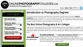 What Onlinephotographycolleges.com website looked like in 2017 (7 years ago)