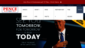 What Officialmikepence.com website looked like in 2017 (7 years ago)