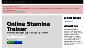 What Online-stamina-trainer.herokuapp.com website looked like in 2017 (7 years ago)