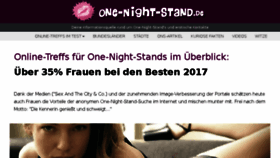 What One-night-stand.de website looked like in 2017 (6 years ago)