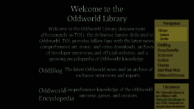 What Oddworldlibrary.net website looked like in 2017 (7 years ago)