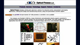 What Opticalfinesse.com website looked like in 2017 (7 years ago)