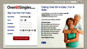 What Over60singles.co.uk website looked like in 2017 (8 years ago)