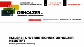 What Obholzer.at website looked like in 2017 (6 years ago)