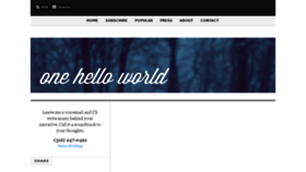 What Onehelloworld.com website looked like in 2017 (7 years ago)