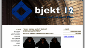 What Objekt12.com website looked like in 2017 (6 years ago)