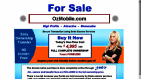 What Ozmobile.com website looked like in 2017 (6 years ago)