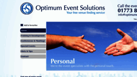 What Optimumevents.com website looked like in 2017 (6 years ago)