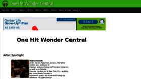 What Onehitwondercentral.com website looked like in 2017 (6 years ago)