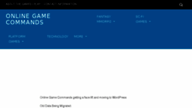 What Onlinegamecommands.com website looked like in 2017 (6 years ago)