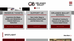 What Orlandoballet.org website looked like in 2017 (6 years ago)