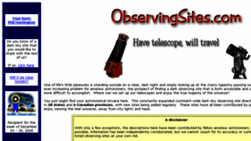 What Observingsites.com website looked like in 2017 (6 years ago)