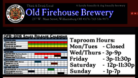 What Oldfirehousebrewery.com website looked like in 2017 (6 years ago)