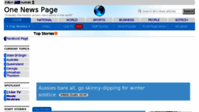 What Onenewspage.com.au website looked like in 2017 (6 years ago)