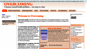 What Overcoming.co.uk website looked like in 2017 (6 years ago)