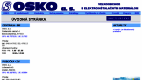 What Osko.sk website looked like in 2017 (6 years ago)