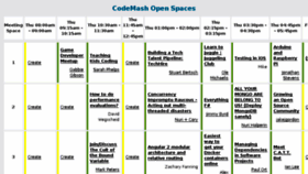 What Openspaces.codemash.org website looked like in 2017 (6 years ago)