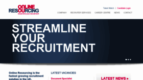 What Onlineresourcing.co.uk website looked like in 2017 (6 years ago)