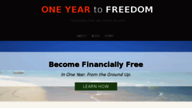 What Oneyeartofreedom.com website looked like in 2017 (6 years ago)