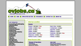 What Ovjobs.ca website looked like in 2017 (6 years ago)