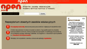 What Open.agh.edu.pl website looked like in 2017 (6 years ago)