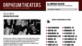 What Orpheum-theater.com website looked like in 2017 (6 years ago)