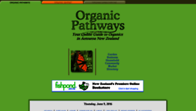 What Organicpathways.co.nz website looked like in 2017 (6 years ago)