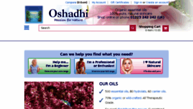 What Oshadhi.co.uk website looked like in 2017 (6 years ago)