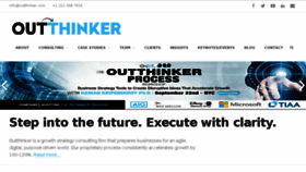 What Outthinker.com website looked like in 2017 (6 years ago)